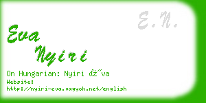 eva nyiri business card